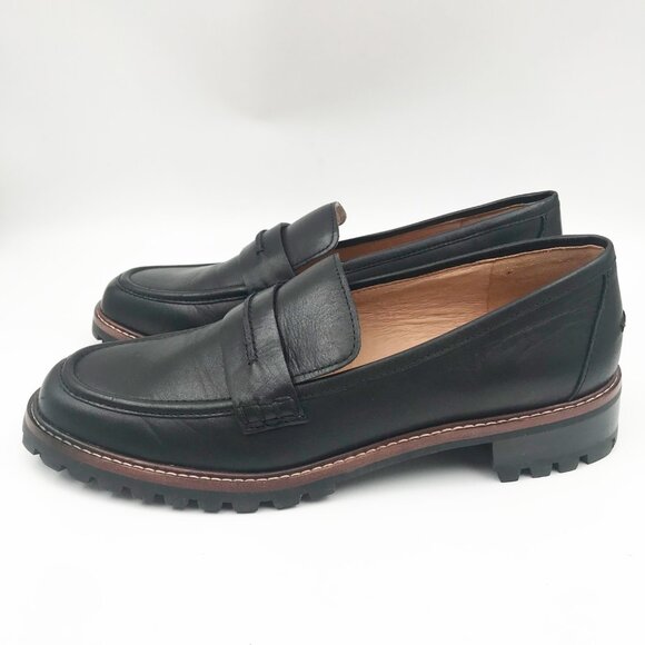 MADEWELL The Corinne Lugsole Loafer Black Leather Slip On Womens 9.5 - Picture 3 of 9